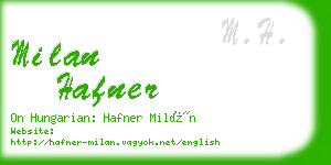 milan hafner business card